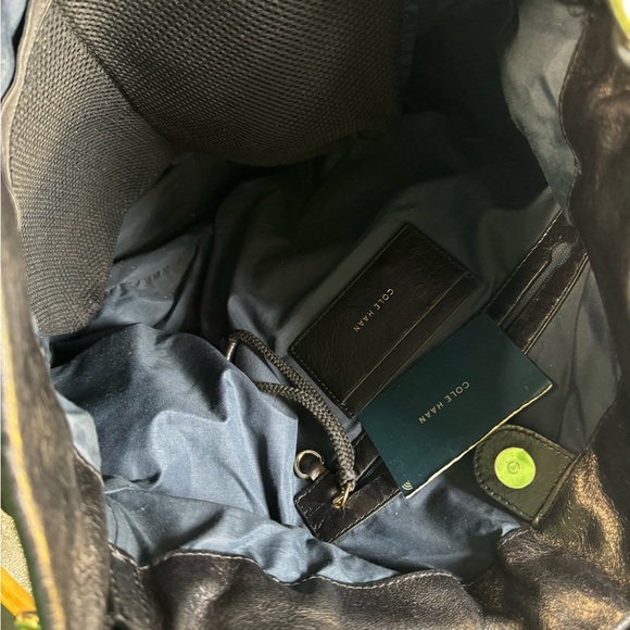 Cole Haan leather brownish/black leather bag. - Picture 6 of 16